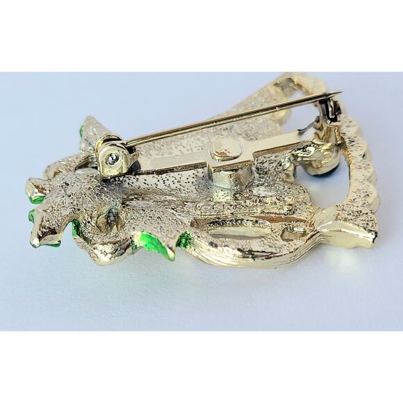 Gerry's Signed Christmas Holiday Brooch Vintage - Picture 5 of 7